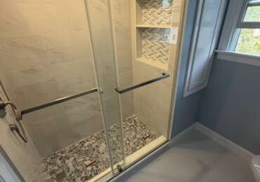 Bathtub to Walk-In Shower Conversion — Second Floor Bathroom, Needham, MA