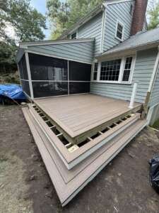 acton-ma-trex-deck-during-construction-step-framing Deck step framing during construction, Acton MA